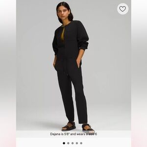 Lululemon black long sleeve zip up jumpsuit